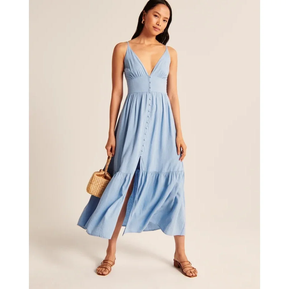 light blue puff sleeve dress Sweetheart Prom Dress Princess Tulle Sleeve Maxi